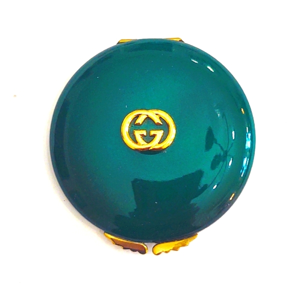Vintage Gucci Green Enamel Powder Compact - Picture 3 of 10